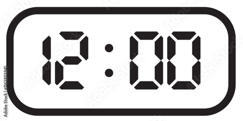 Digital clock time icon