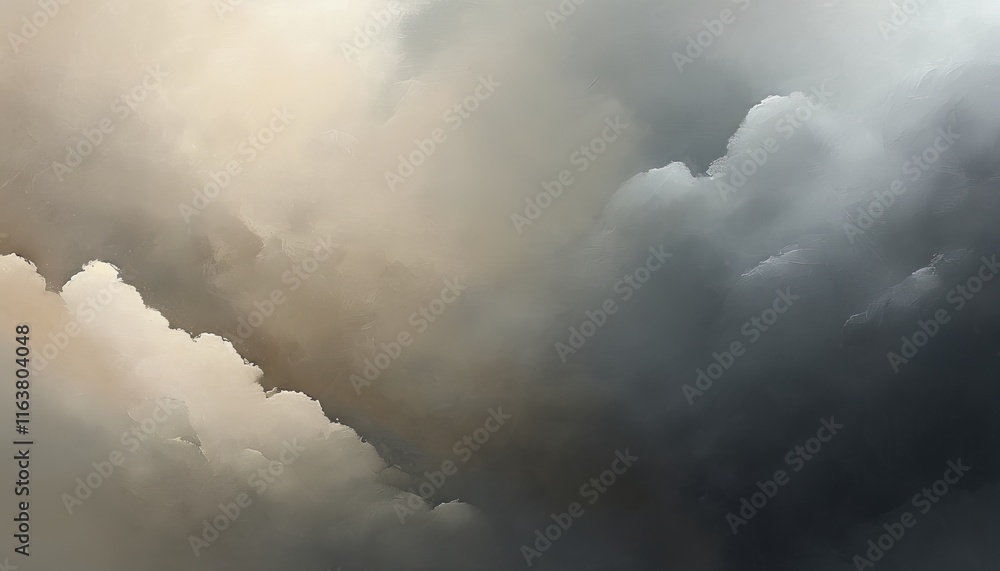 Cloudy Sky with Grey and Dull Beige Tones in a Soft Gradient Perfect for Background Use Cloudy Sky with Grey and Dull Beige Tones in a Soft Gradient Perfect for Background Use