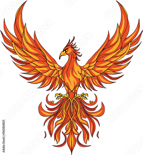 Modern Flaming Phoenix Logo designs  vector illustration