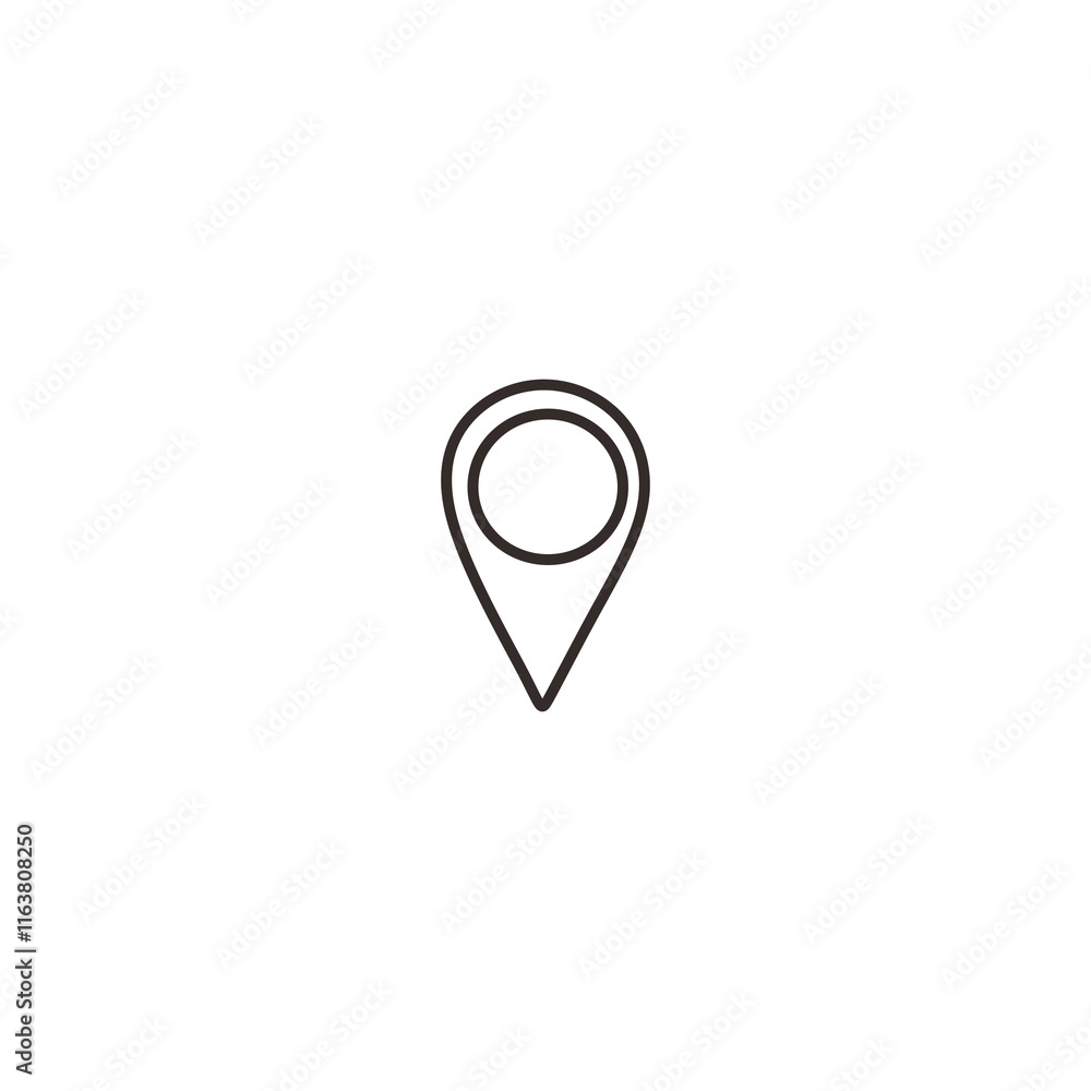 gps map or location point vector icon gps map or location point vector icon