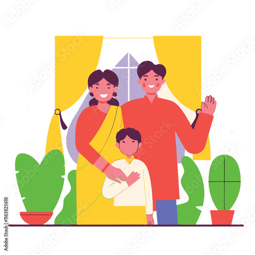 Indian Family Festive Portrait Attire
