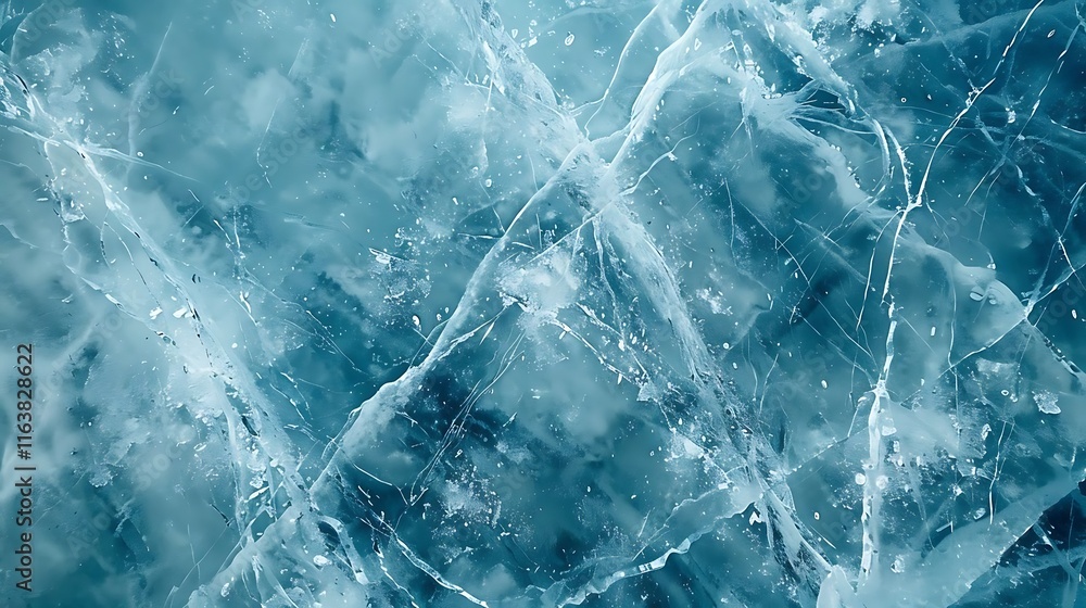 Obraz premium Glaciers are massive, slow-moving bodies of ice that form over many years from the accumulation and compaction of snow. Found in polar regions and high mountain ranges, glaciers are powerful forces of