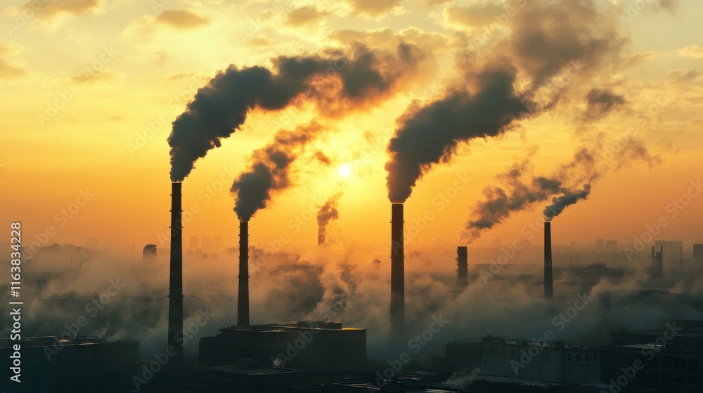 Industrial Sunrise with Soft Light and Dynamic Angles Industrial Sunrise with Soft Light and Dynamic Angles