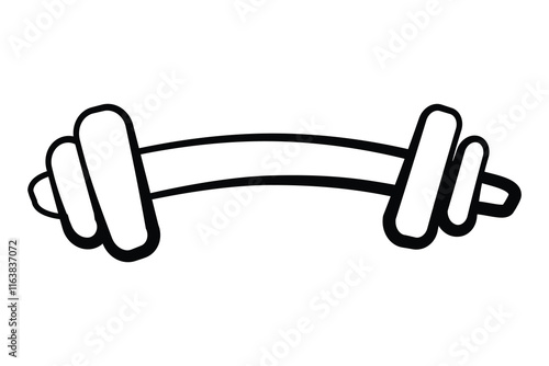 barbel, simple vector hand draw sketch