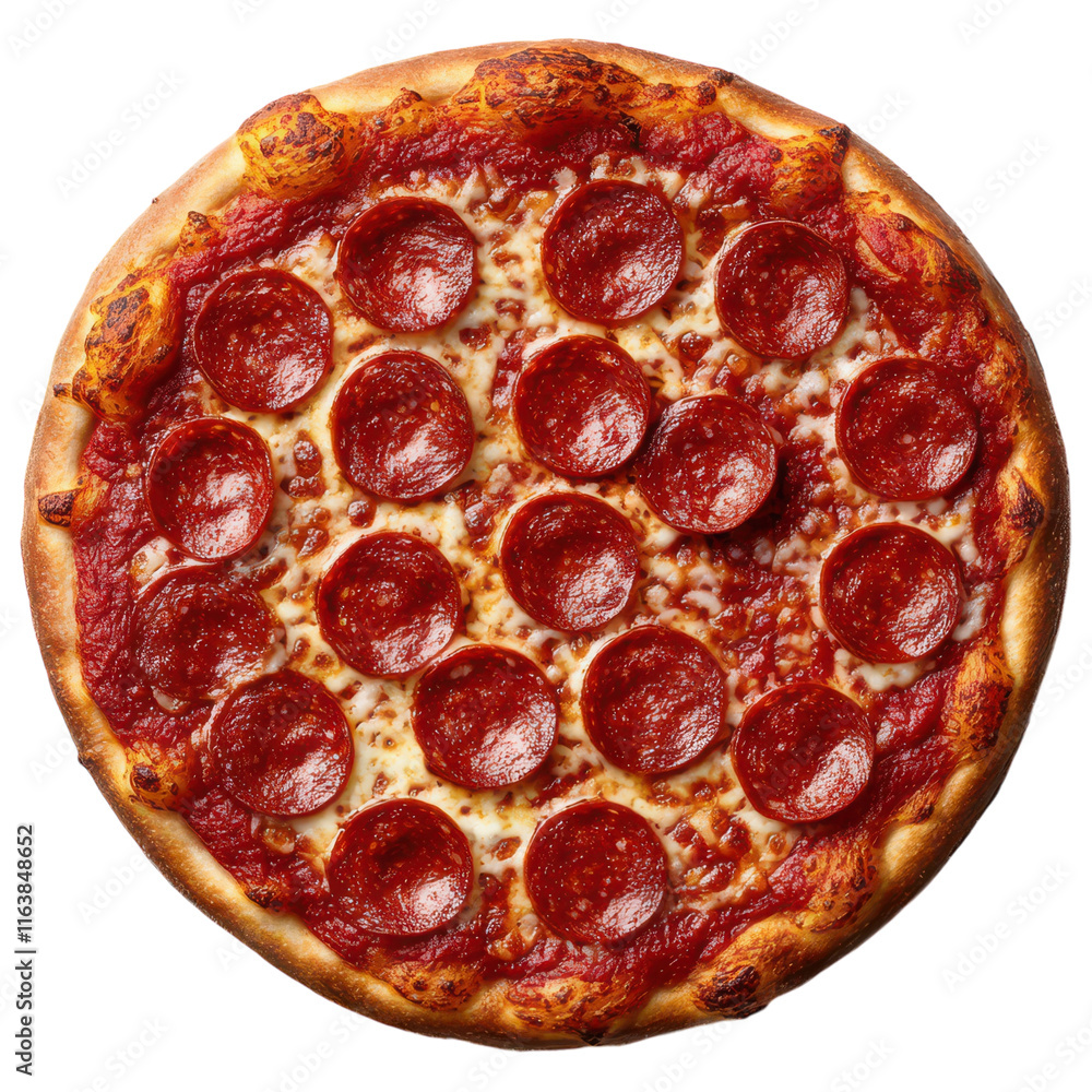 © Aifolio - Delicious Italian Pepperoni Pizza Isolated on White Background on Transparent PNG background. © Aifolio - Delicious Italian Pepperoni Pizza Isolated on White Background on Transparent PNG background.