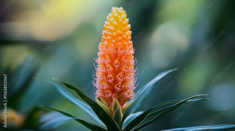 Vibrant Orange Flower in Lush Green Setting Vibrant Orange Flower in Lush Green Setting