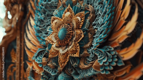 Wallpaper Mural Close-Up of a Beautifully Crafted Starweaver Tapestry with Intricate Celestial Designs Torontodigital.ca