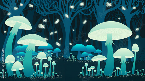 mushrooms in the forest
