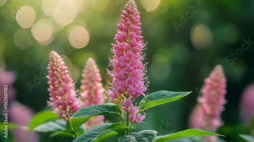 Pink Flower Bloom in Summer Garden