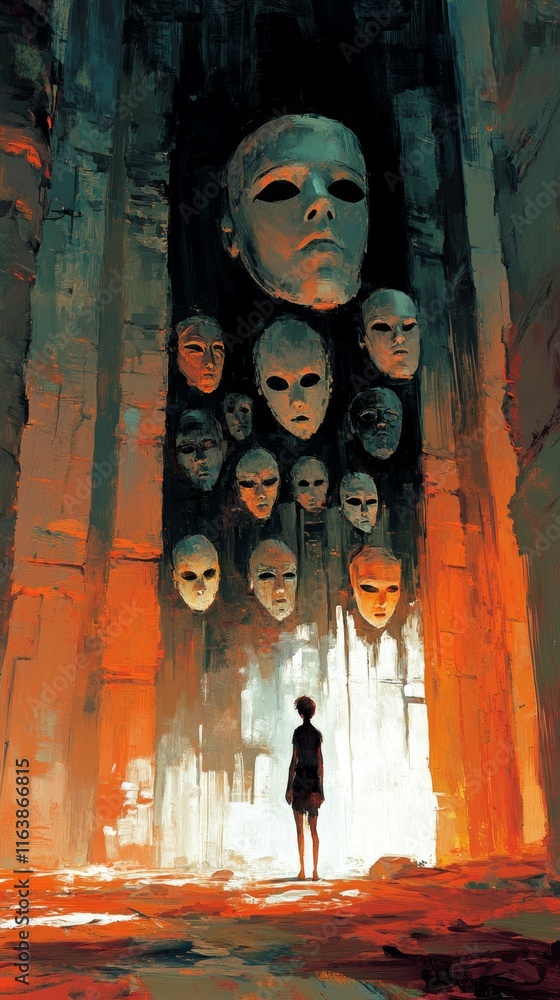 Obraz premium The Room of Faces, Dissociative Identity Disorder