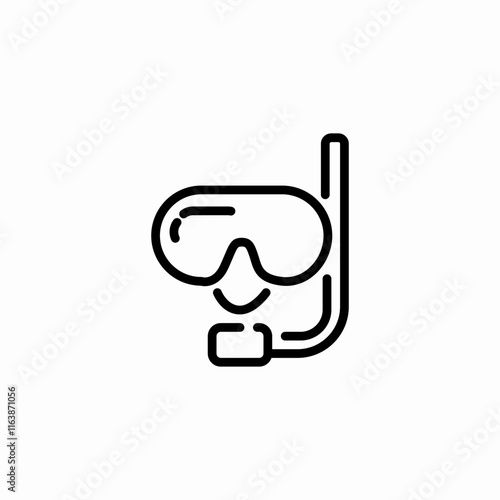 diving goggles icon sign vector