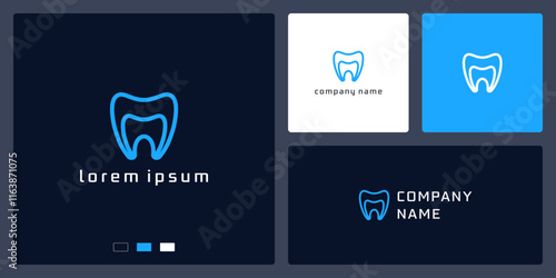 Dental family logo design template