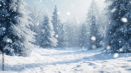 Wallpaper Mural Christmas Winter Landscape Torontodigital.ca