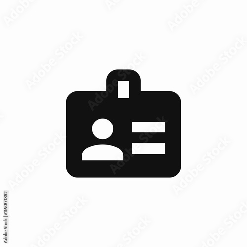 id badge icon sign vector