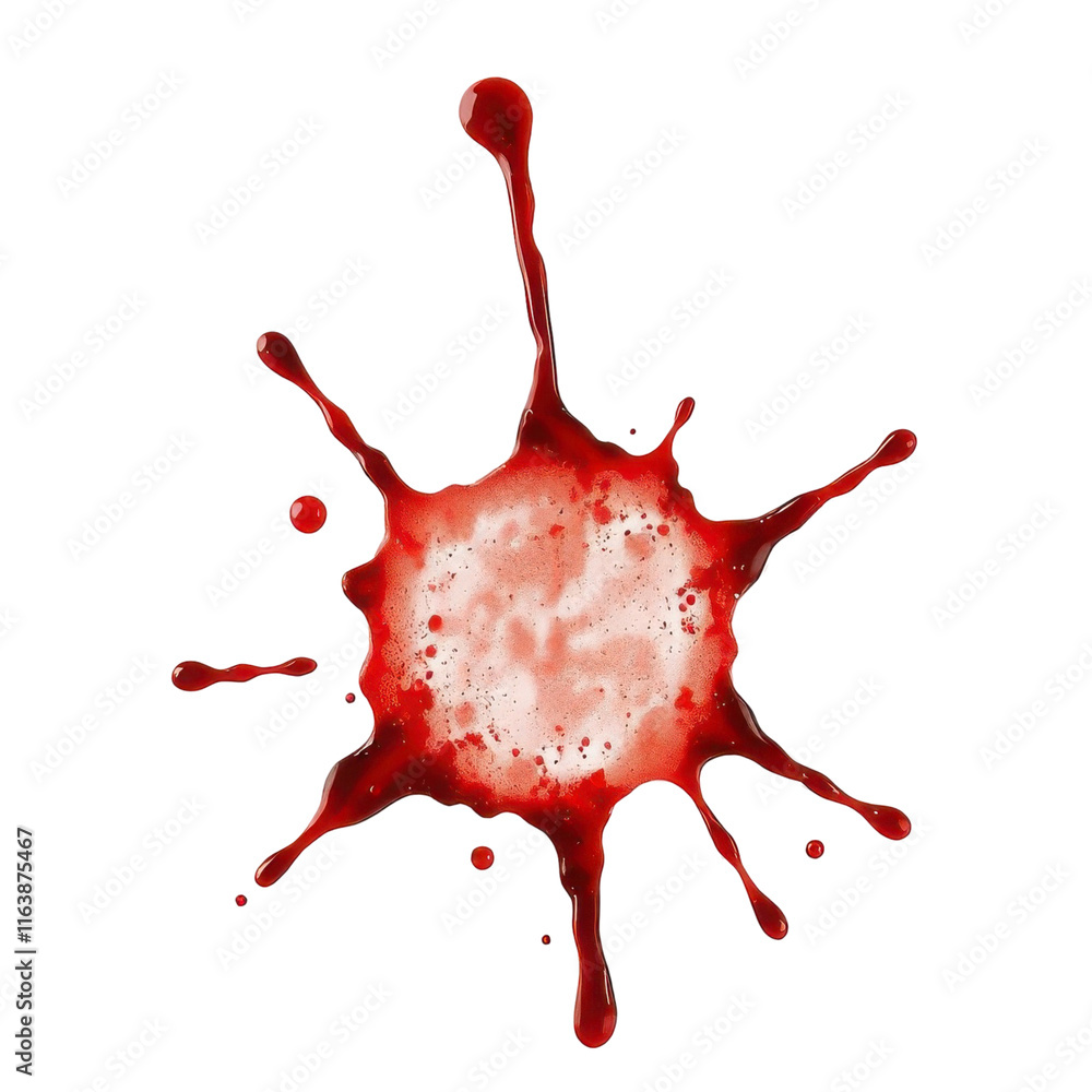 Splash blood isolated on transparent background Splash blood isolated on transparent background