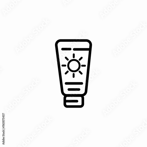 uv cream skin care icon sign vector