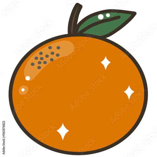 illustration of an orange fruit