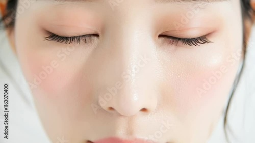 日本人女性の鼻のパーツのアップ（鼻整形・鼻炎・美容整形・美肌）