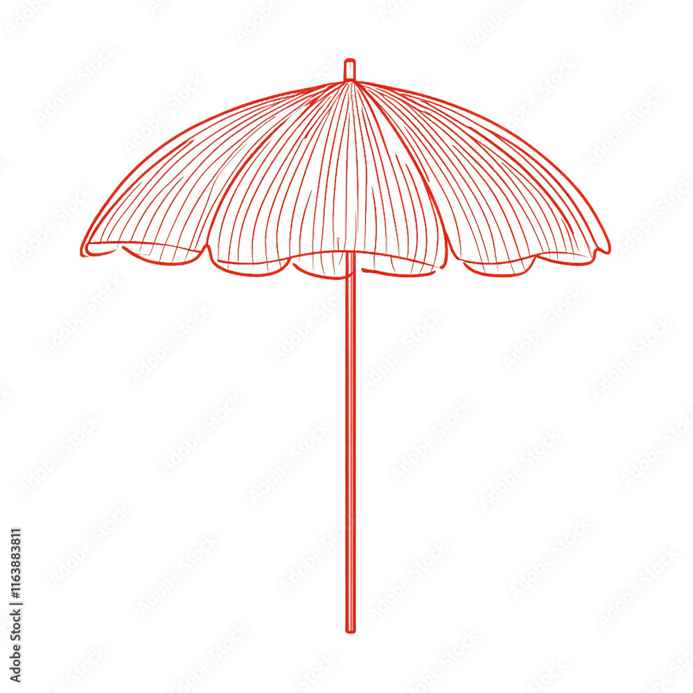red umbrella isolated on white red umbrella isolated on white
