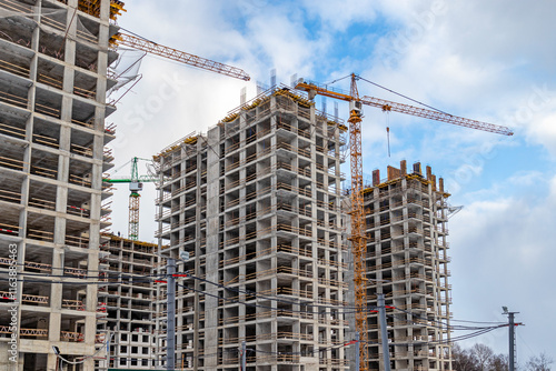 Photography Construction of the third stage of a new residential complex 'in the forest'