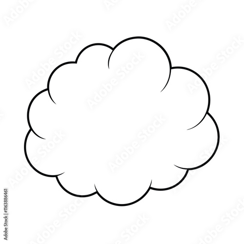 Cloud Icon Black Line | Clouds Illustration | Weather Climate Symbol | Cloud Outline