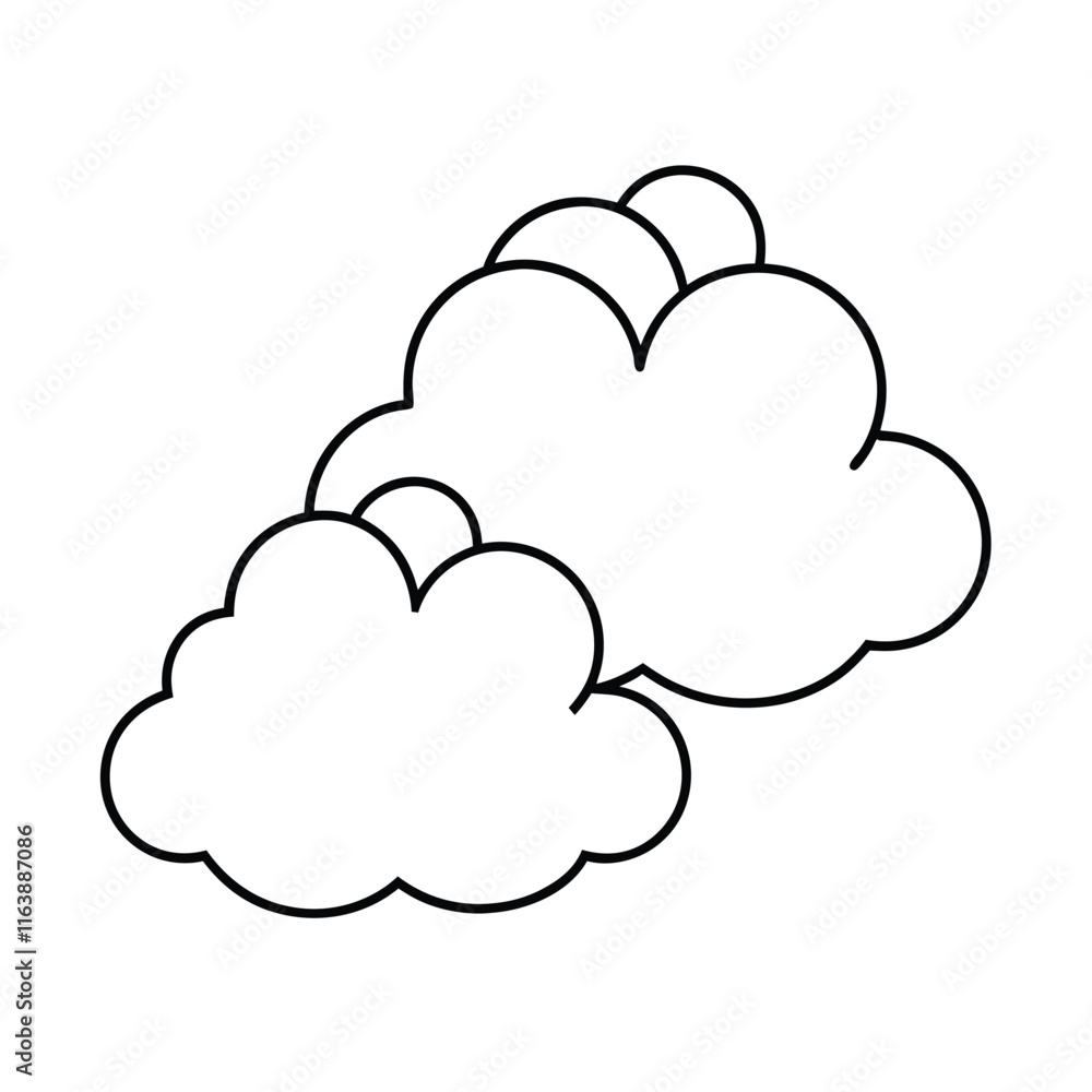 Cloud Icon Black Line | Clouds Illustration | Weather Climate Symbol | Cloud Outline Cloud Icon Black Line | Clouds Illustration | Weather Climate Symbol | Cloud Outline