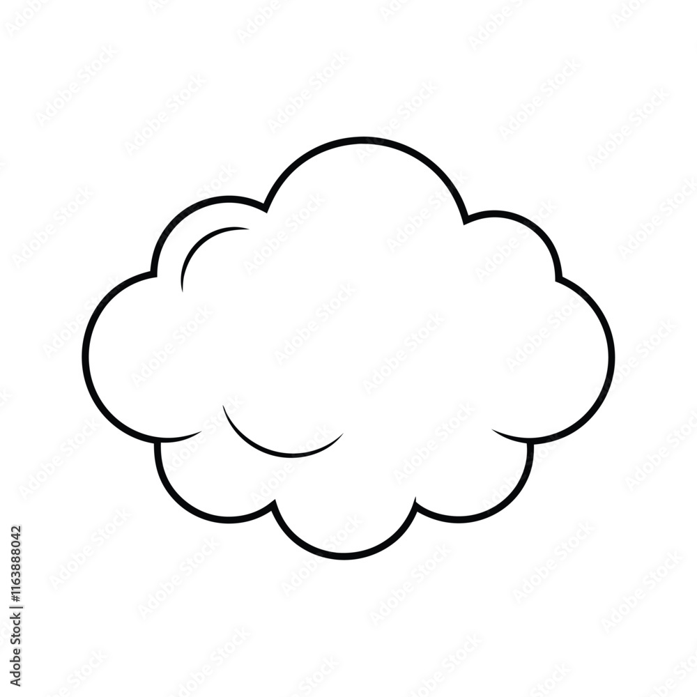 Cloud Icon Black Line | Clouds Illustration | Weather Climate Symbol | Cloud Outline Cloud Icon Black Line | Clouds Illustration | Weather Climate Symbol | Cloud Outline