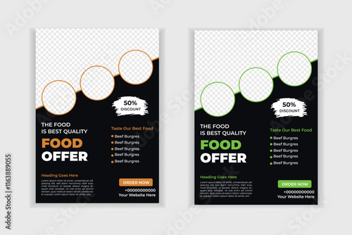 Food Flyer Template design, restaurant food flyer, fast food template vector illustration.