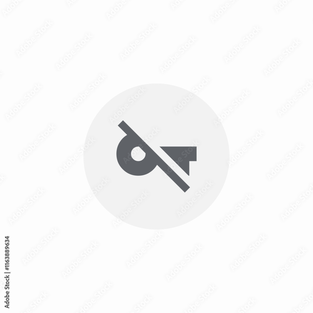 key password turned off icon sign vector key password turned off icon sign vector