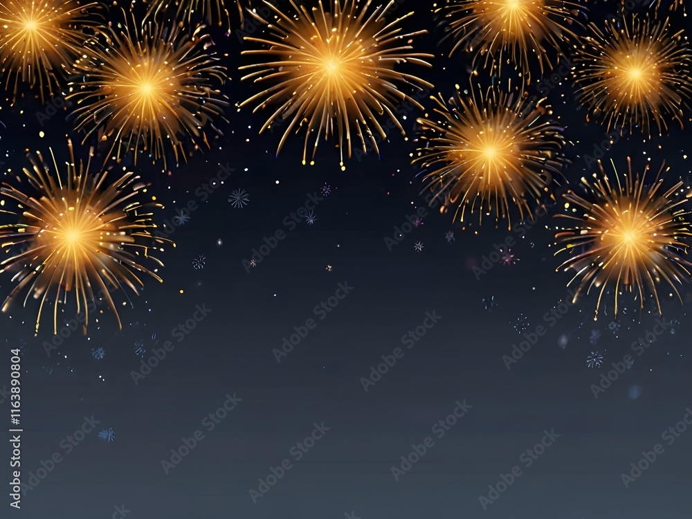 Naklejka premium new fireworks