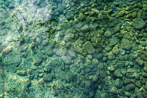 le fond du lac Léman, plein cadre photo