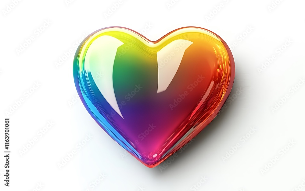 a rainbow colored heart shaped object a rainbow colored heart shaped object