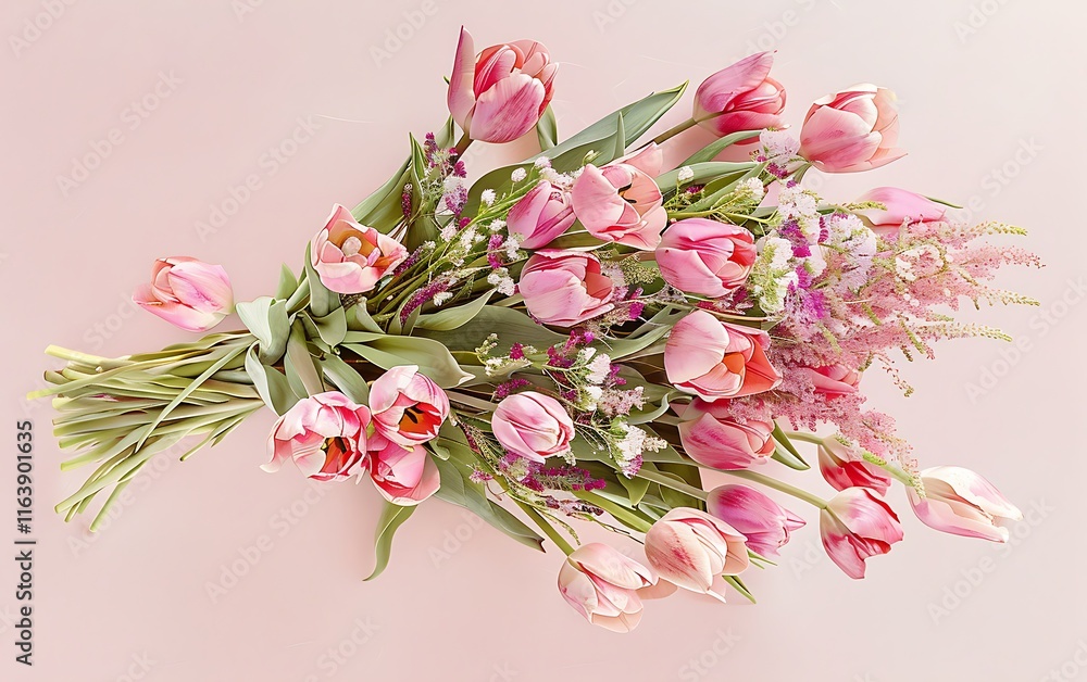a bouquet of pink tulips a bouquet of pink tulips