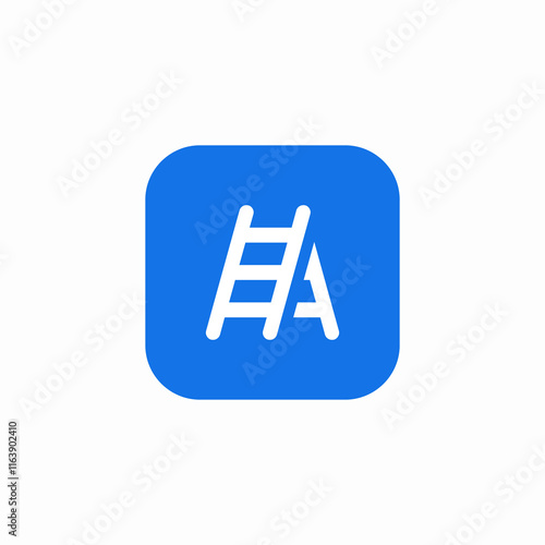 ladder stairs icon sign vector