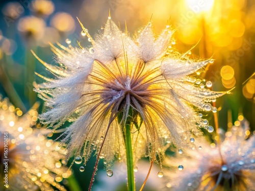 Macro Photography of Delicate Cotton Grass, Eriophorum,  Bokeh Background photo