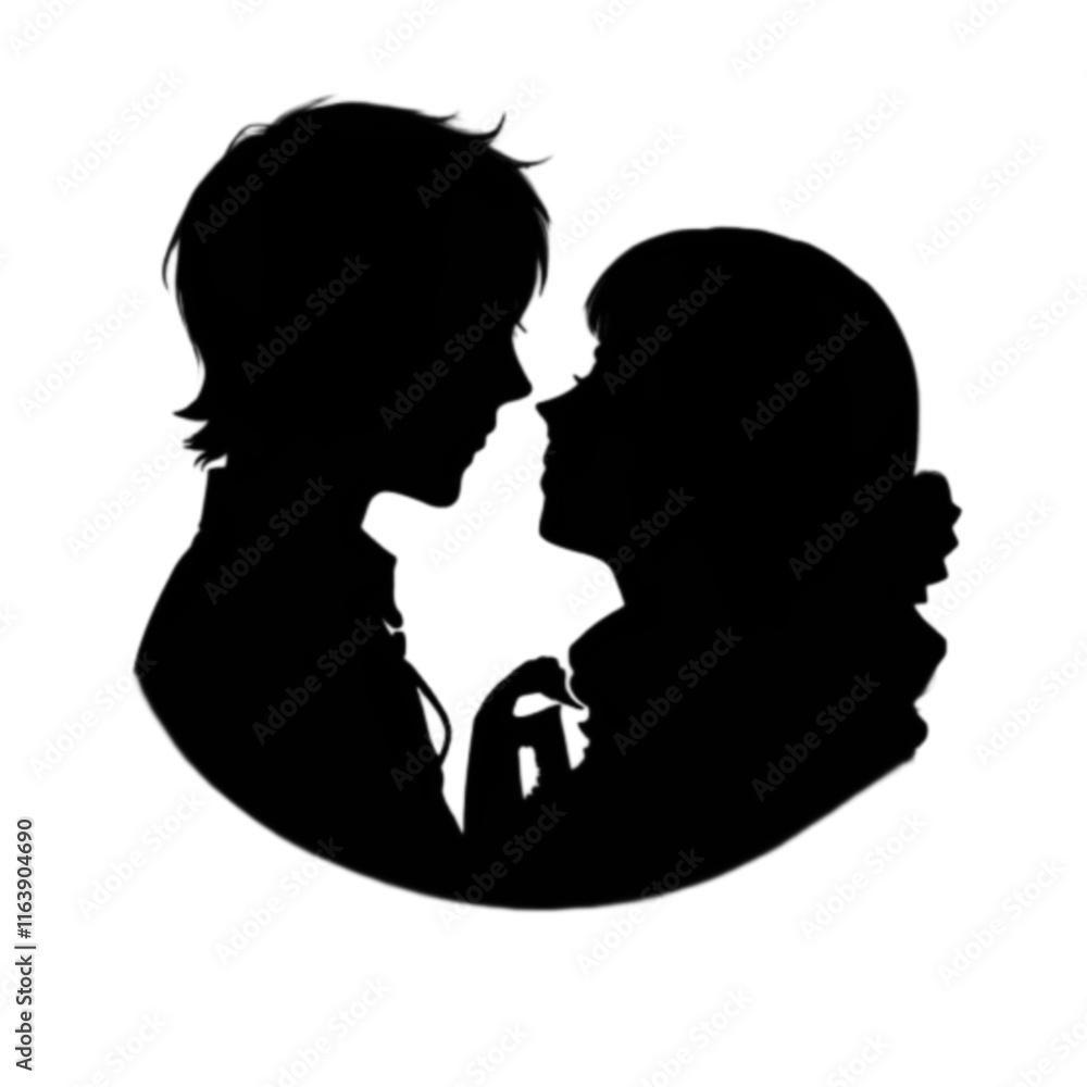 Romantic couple moments on transparent background Romantic couple moments on transparent background