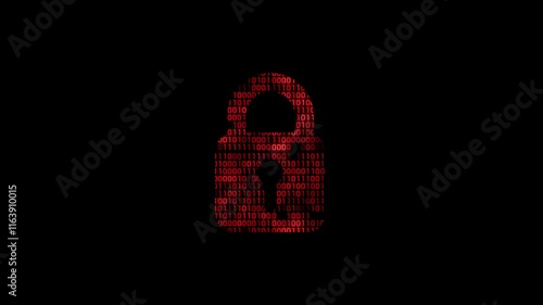 Digital encrypted and decrypted matrix - lockd and unlocked