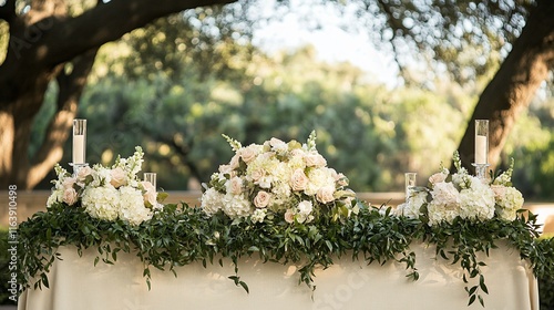 Elegant Outdoor Wedding Head Table Decor