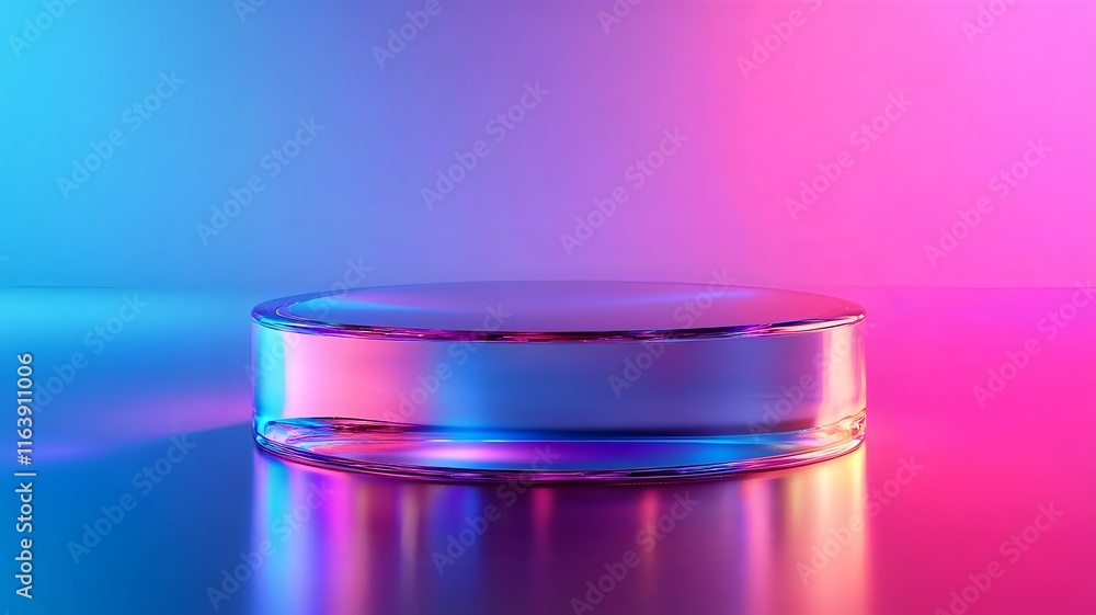 Vibrant Neon Geometric Shapes and Glow Reflection Abstract Background Vibrant Neon Geometric Shapes and Glow Reflection Abstract Background