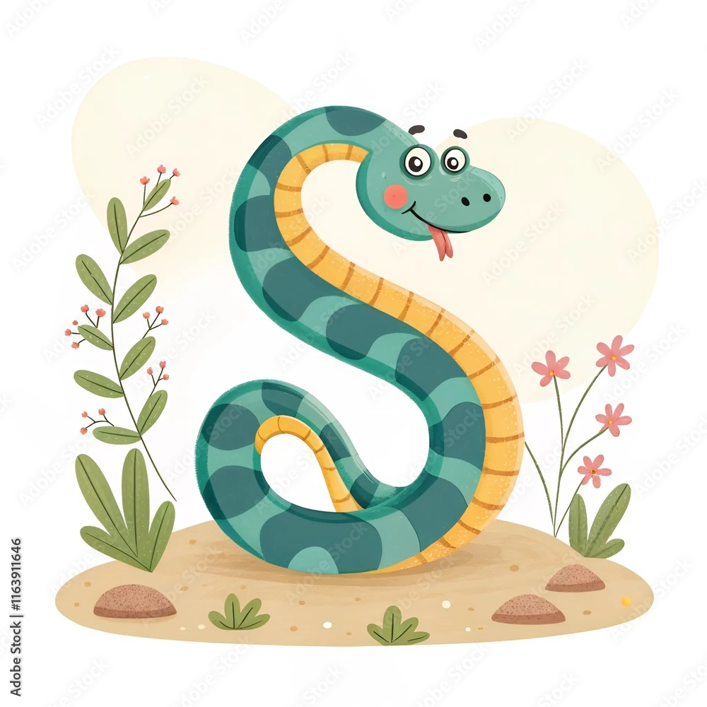 Naklejka premium s for snake