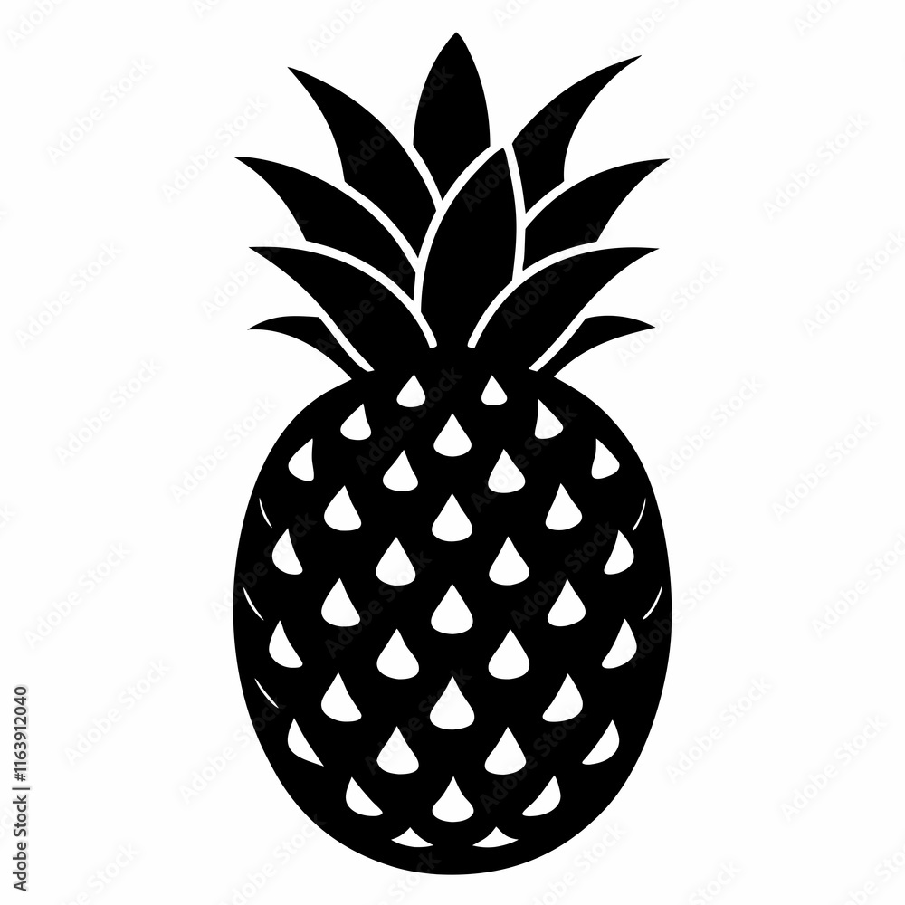 Abstract Pineapple Shape Vector Abstract Pineapple Shape Vector