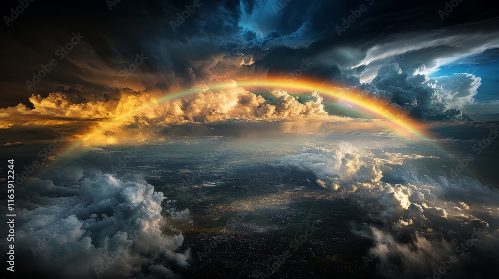 Fototapeta premium Beautiful Rainbow in the Sky