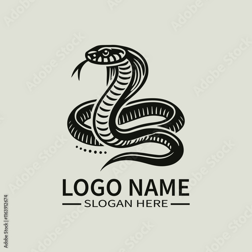 Tropidophis Melanurus Snake Logo Design, Venomous Snake Logo, Reptile Logo, Wildlife Logo, Nature Logo