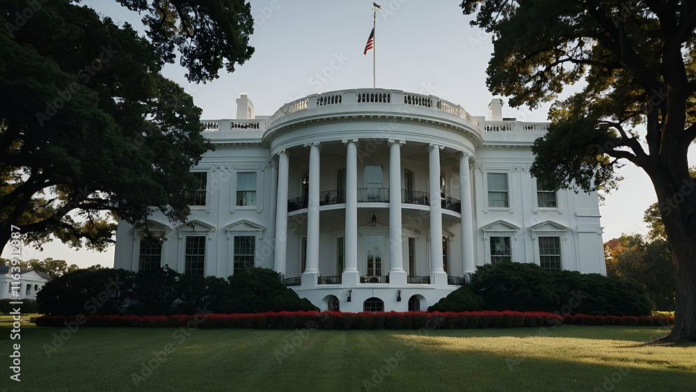 Naklejka premium Historic European Architecture – Old Palace, Church, and Government Buildings with Landmark Facade