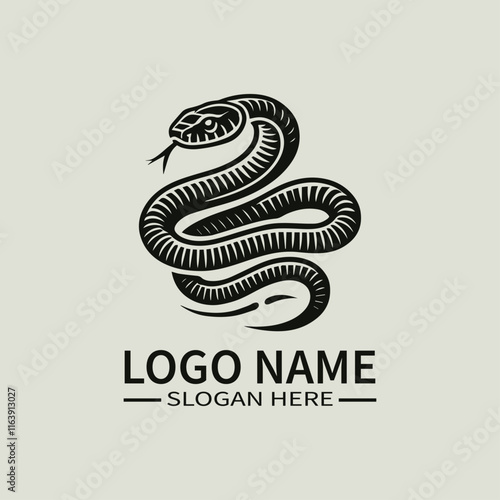 Tropidophis Melanurus Snake Logo Design, Venomous Snake Logo, Reptile Logo, Wildlife Logo, Nature Logo