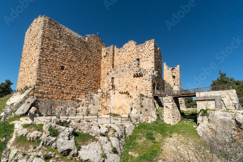 Obraz na płótnie Ajloun, Jordan: The famous Ajloun castle that dates back to the 12th century in northern Jordan near Jerash in the middle east on a sunny day w salonie