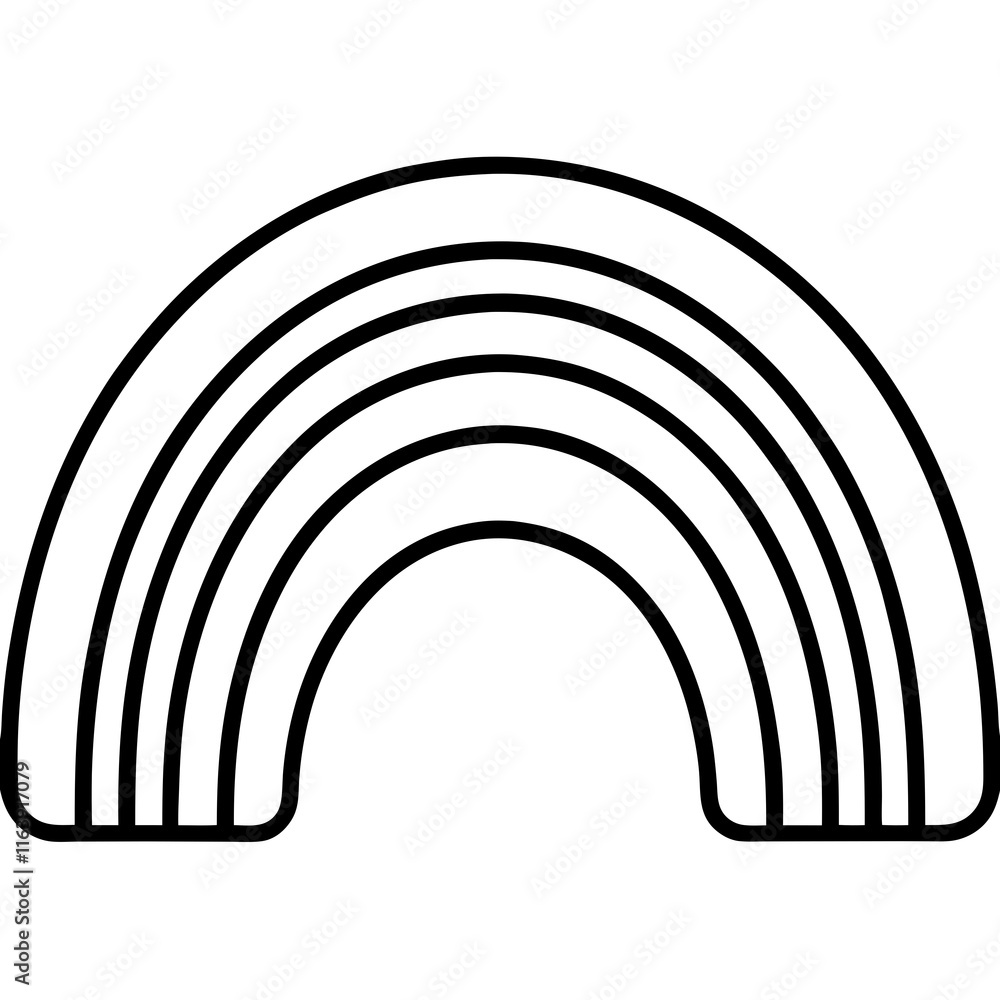 Colorful Flowing Rainbow Line Art Colorful Flowing Rainbow Line Art