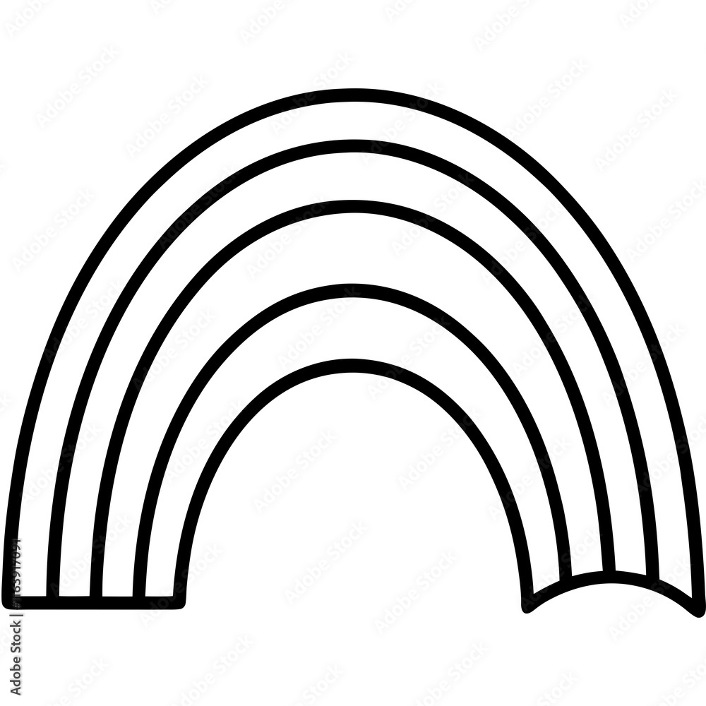 Colorful Flowing Rainbow Line Art Colorful Flowing Rainbow Line Art