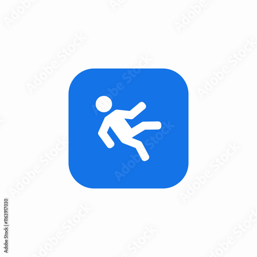 falling man icon sign vector