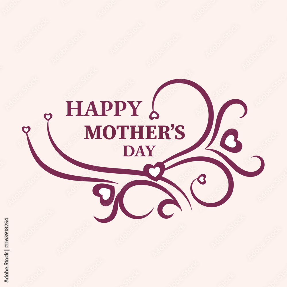 Happy mothers day background with heart Happy mothers day background with heart